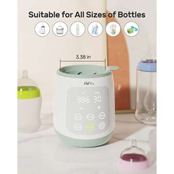 HEYVALUE 10-in-1 Baby Bottle Warmer, Fast & Portable