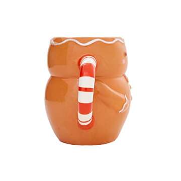 RALME Gingerbread Man Christmas Mug for Kids or Adults - Large Ceramic Coffee or Hot Cocoa Mug, 16 oz.