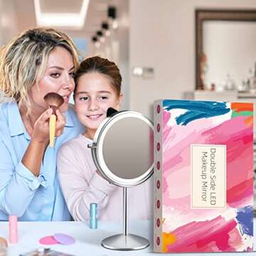 LOVESPEJO Lighted Makeup Mirror with 1x/10x Magnification