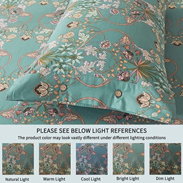 FADFAY King Size Floral Sheets Luxury Cotton Bedding Set