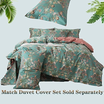 FADFAY King Size Floral Sheets Luxury Cotton Bedding Set