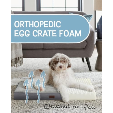 Waterproof Dog Bed with Egg Crate Foam Support