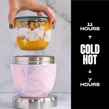 S'well Eats Insulated Food Bowls with Stunning Geode Rose