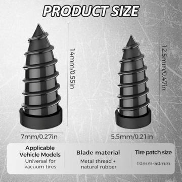 Emergency Tire Repair Rubber Nails Kit for Multiple Vehicles
