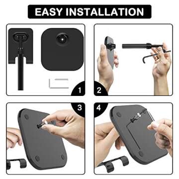 Doboli Cell Phone Stand, Phone Stand for Desk, Phone Holder Stand Compatible with iPhone and All Mobile Phones Tablet, Christmas Stocking Stuffers Gifts for Adults Women Men Mom Wife, Black