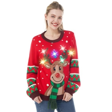 JOYIN LED Light Up Christmas Sweater - Festive Fun