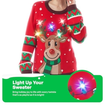 JOYIN LED Light Up Christmas Sweater - Festive Fun