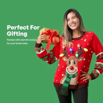 JOYIN LED Light Up Christmas Sweater - Festive Fun