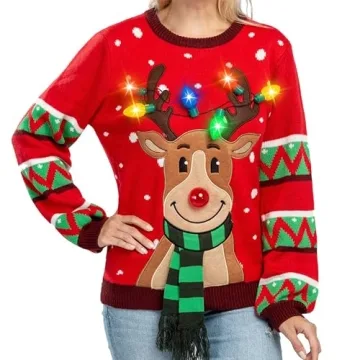 JOYIN LED Light Up Christmas Sweater - Festive Fun
