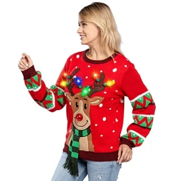 JOYIN LED Light Up Christmas Sweater - Festive Fun