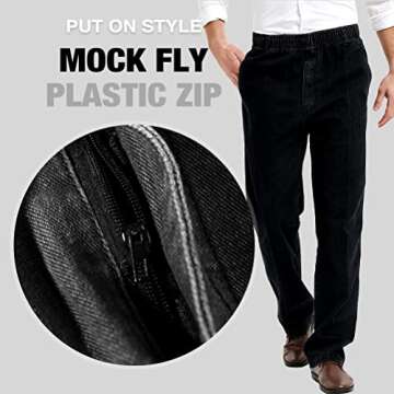 IDEALSANXUN Men’s Elastic Waist Jeans