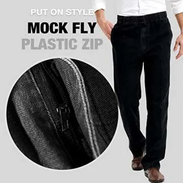 Stylish IDEALSANXUN Men’s Elastic Waist Jeans for Comfort