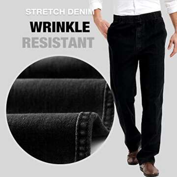 IDEALSANXUN Men’s Elastic Waist Jeans