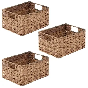 mDesign Woven Storage Bins for Stylish Kitchen Organization