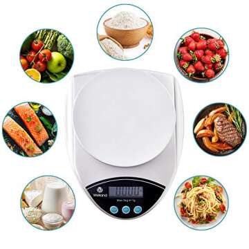 WELLAND Multifunction Kitchen Scale Digital Food Scale