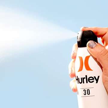 Hurley Water Resistant Broad Spectrum Sunscreen Spray, Family Friendly, Size 5.5 Ounce (Pack of 2), SPF 50 (Pack of 2)