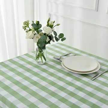 maxmill Checkered Tablecloth Waterproof and Stain Resistant