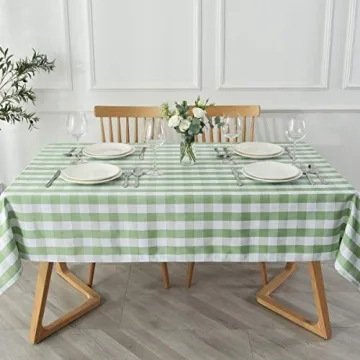maxmill Checkered Tablecloth Waterproof and Stain Resistant