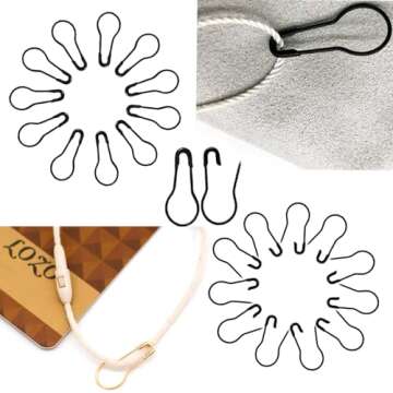 Transun Moo 1000Pcs Black Safety Pins 0.8" Metal Bulb Pins Gourd Pin Clothing Tag Pins Calabash Pin for DIY Craft, Home Accessories