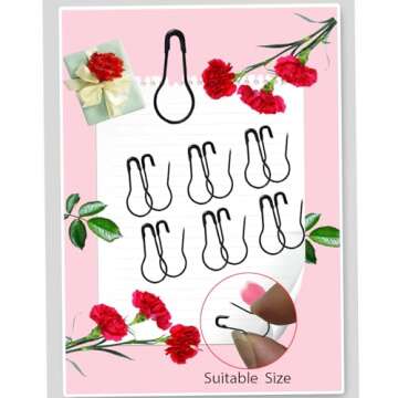 Transun Moo 1000Pcs Black Safety Pins 0.8" Metal Bulb Pins Gourd Pin Clothing Tag Pins Calabash Pin for DIY Craft, Home Accessories