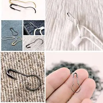 Transun Moo 1000Pcs Black Safety Pins 0.8" Metal Bulb Pins Gourd Pin Clothing Tag Pins Calabash Pin for DIY Craft, Home Accessories