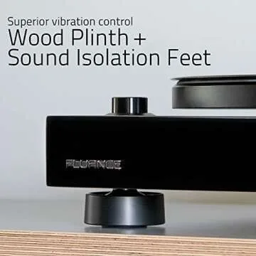 Fluance RT80 Classic High Fidelity Vinyl Turntable Record Player featuring Audio Technica AT91, Belt Drive, Built-in Preamp with Record Weight and 3 in 1 Stylus and Record Cleaning Vinyl Accessory Kit