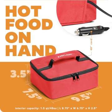 HOTLOGIC Mini Electric Lunch Box for Easy Meal Prep