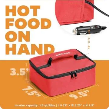 HOTLOGIC Mini Electric Lunch Box for Easy Meal Prep
