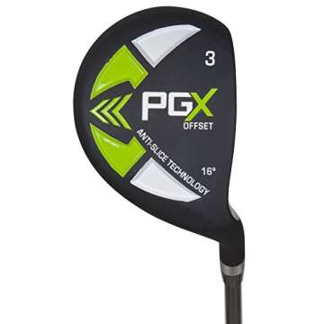 Pinemeadow Golf Men's 12392 PGX Offset 3 Wood Driver, Black/Green, Right Hand