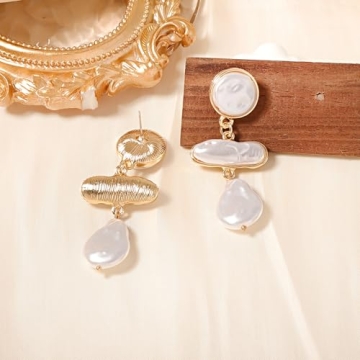 Buy HETICA Baroque Pearl Earrings - Elegant Statement Jewelry