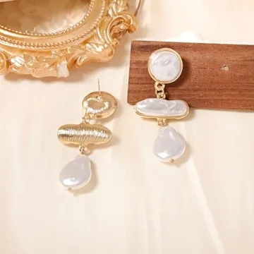 Buy HETICA Baroque Pearl Earrings - Elegant Statement Jewelry