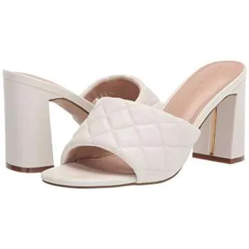 Stylish High Block Heeled Mule Sandals by The Drop