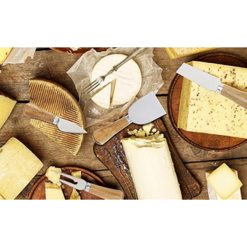 Guojanfon Cheese Knives Set with Wooden Handle for Entertaining