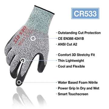 DEX FIT Cut Resistant Gloves CR533 for Safety & Comfort