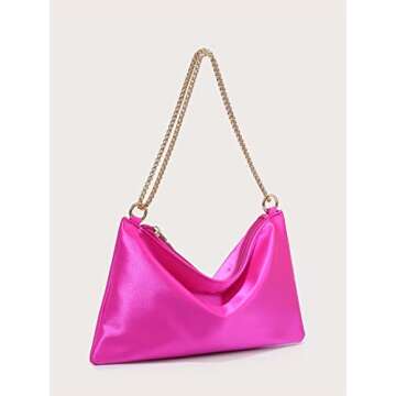 Verdusa Women’s Hot Pink Satin Evening Handbag – Perfect for Events