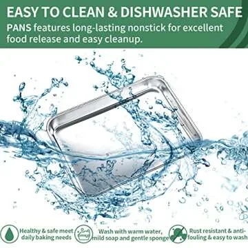 Stainless Steel Cookie Sheets Set of 2 for Easy Baking