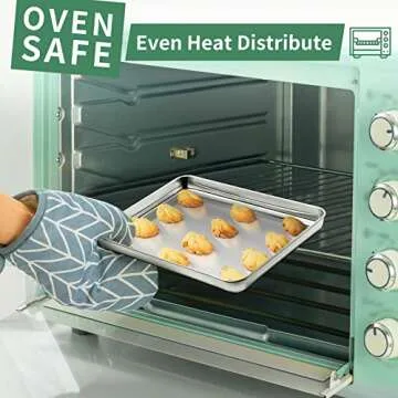 Stainless Steel Cookie Sheets Set of 2 for Easy Baking