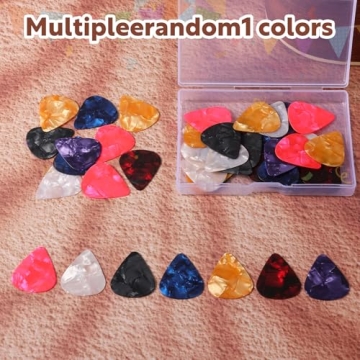 Lnngub 50 Pack Guitar Picks - Colorful & Durable Picks