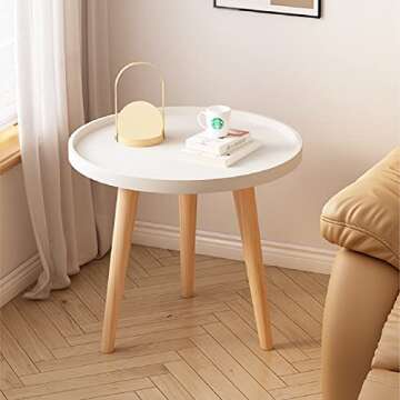 N&V 20 Inch Minimalist Side Table for Stylish Living