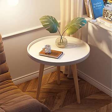N&V 20 Inch Minimalist Side Table for Stylish Living
