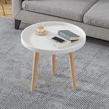 N&V 20 Inch Minimalist Side Table for Stylish Living