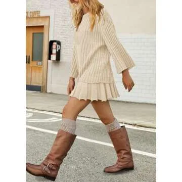 Comfortable Womens Sweater Skirt Set - SENSERISE 2 Piece Outfit