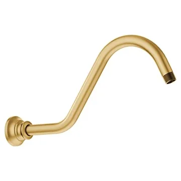 Moen Waterhill 14-Inch Replacement Extension Curved Shower Arm with Brushed Gold Finish