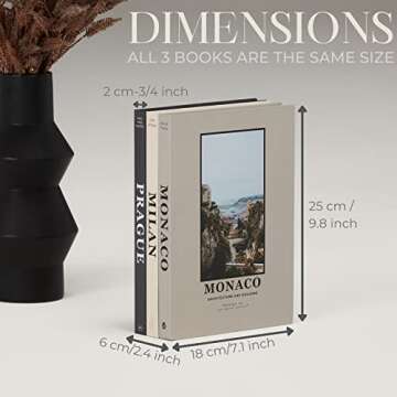 Decorative books for home decor books for coffee table – faux books for decoration book decor and neutral home decor books for decor – designer books decor set of 3 book decorations for living room