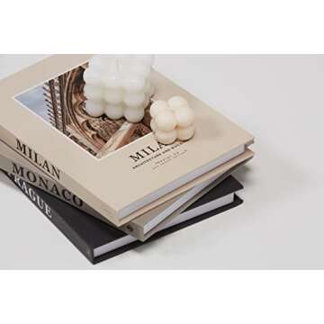 Decorative books for home decor books for coffee table – faux books for decoration book decor and neutral home decor books for decor – designer books decor set of 3 book decorations for living room