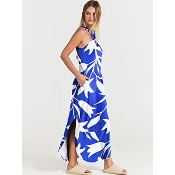 ANRABESS Women’s Summer Maxi Dress Criss Cross Style