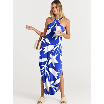 ANRABESS Women’s Summer Maxi Dress Criss Cross Style