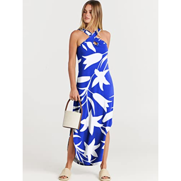 ANRABESS Women’s Summer Maxi Dress Criss Cross Style