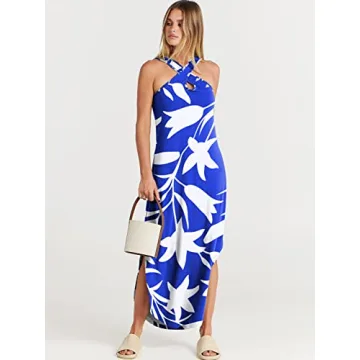 ANRABESS Women’s Summer Maxi Dress Criss Cross Style
