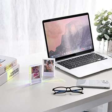 Phattopa Instax Mini Film Photo Frames 2x3, Iridescent Acrylic Picture Frames, 3 Pack